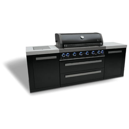 Mont Alpi Outdoor Cooking > Outdoor Kitchens > Islands Mont Alpi Black Series 6-Burner Island