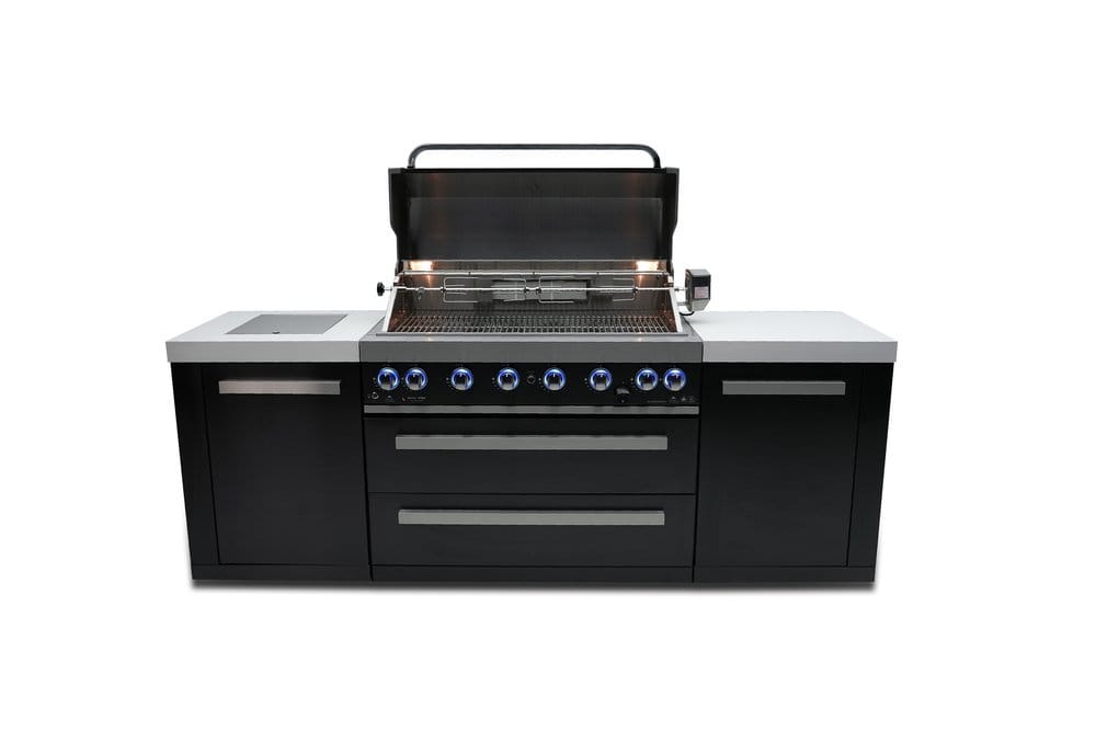 Mont Alpi Outdoor Cooking > Outdoor Kitchens > Islands Mont Alpi Black Series 6-Burner Island