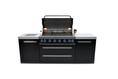 Mont Alpi Outdoor Cooking > Outdoor Kitchens > Islands Mont Alpi Black Series 6-Burner Island