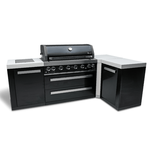 Mont Alpi Outdoor Cooking > Outdoor Kitchens > Islands Mont Alpi Black series with a 90-degree corner