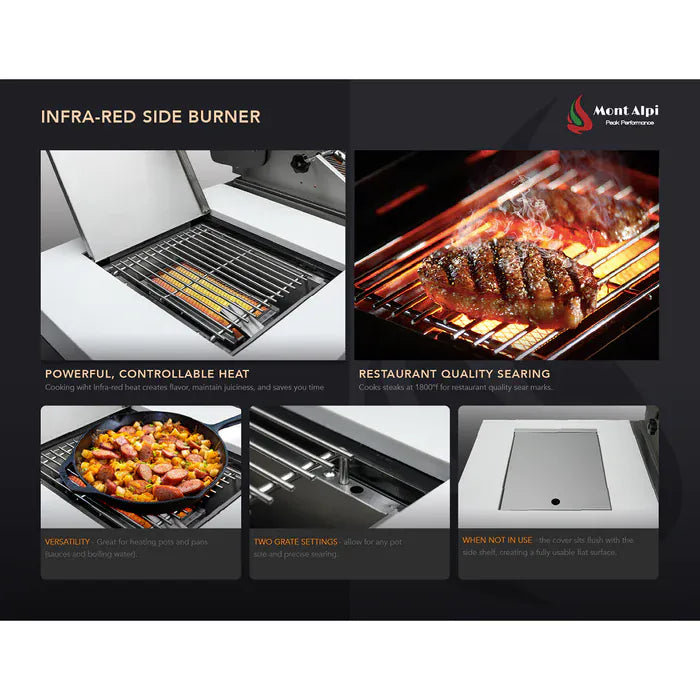 Mont Alpi Outdoor Cooking > Outdoor Kitchens > Islands Mont Alpi Black series with a 90-degree corner