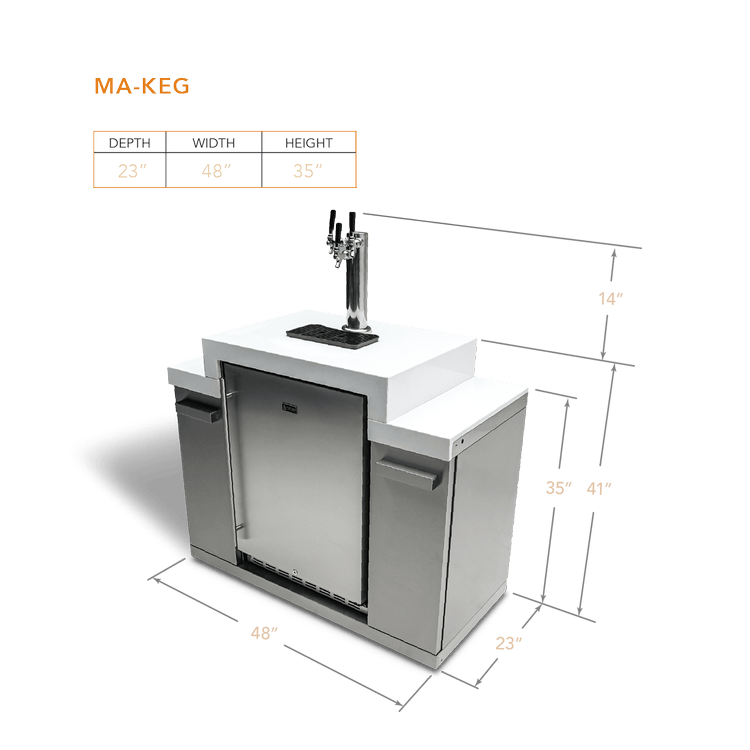 Mont Alpi Outdoor Cooking > Outdoor Kitchens > Refrigeration Mont Alpi Outdoor Kegerator