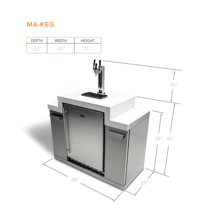 Mont Alpi Outdoor Cooking > Outdoor Kitchens > Refrigeration Mont Alpi Outdoor Kegerator