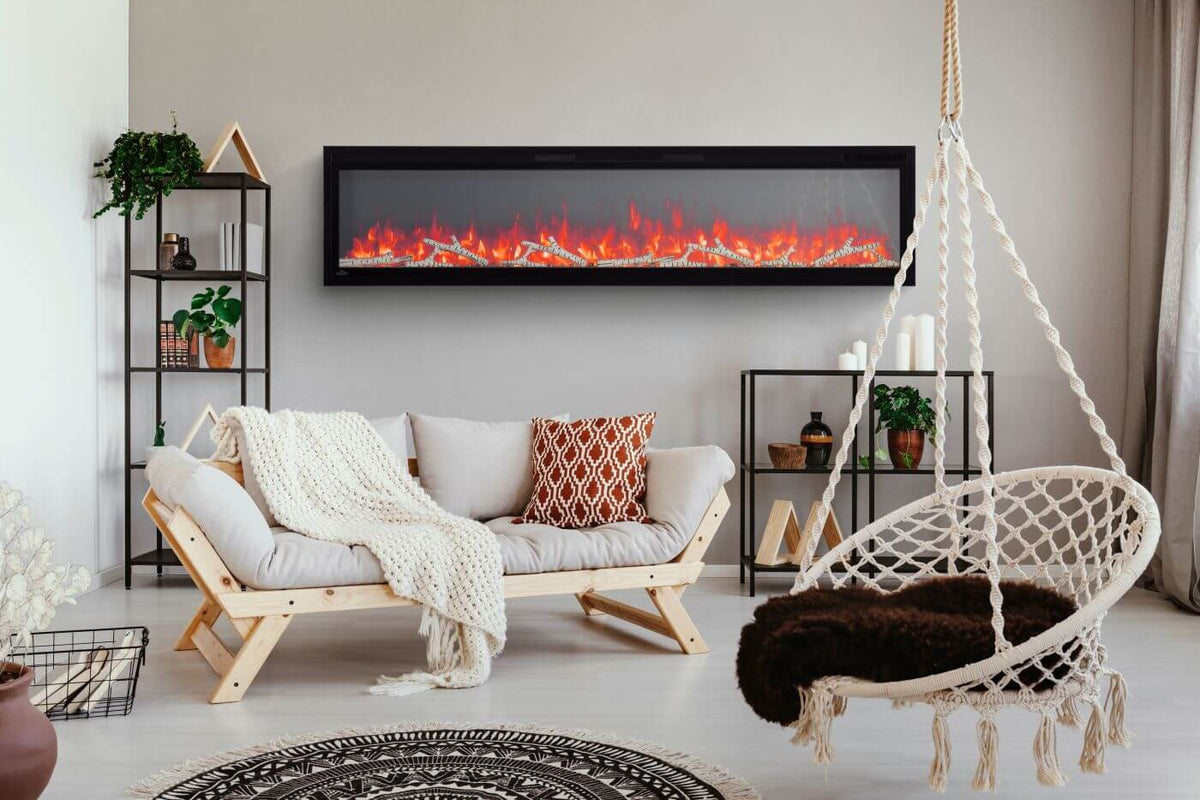 Napoleon Fireplaces > Electric Fireplaces > Linear 72" Napoleon Continental Linear Electric Wall Mount Fireplace