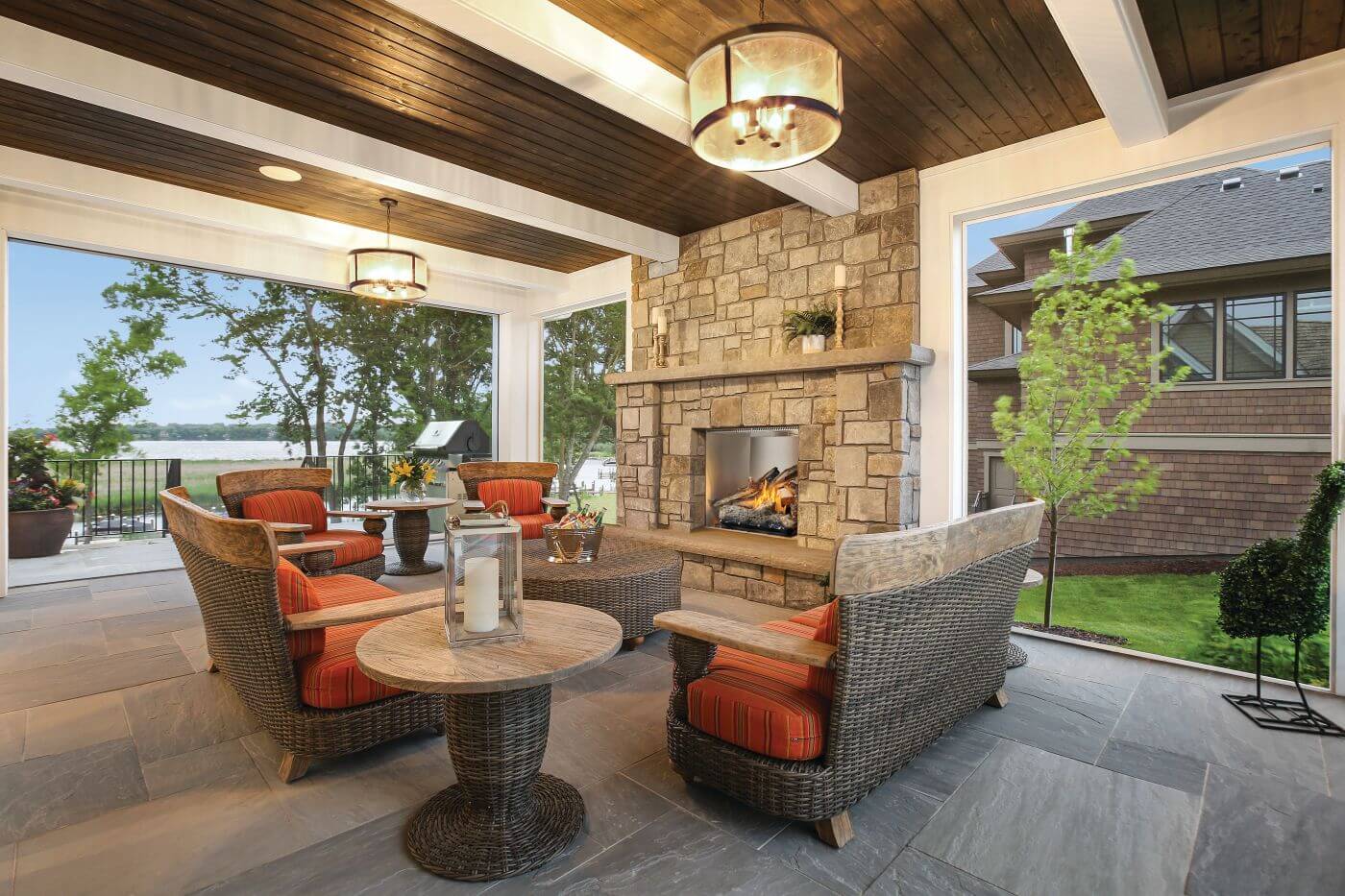 Napoleon Fireplaces > Gas Fireplaces > Direct Vent > Outdoor Napoleon Riverside Outdoor Fireplace