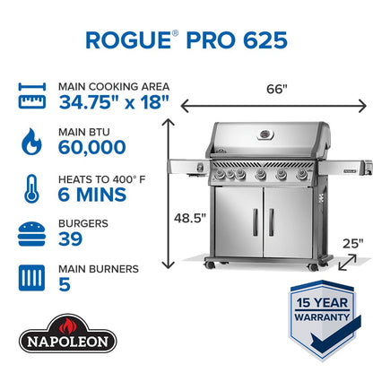 Napoleon Outdoor Cooking > Gas Grills > BBQs Napoleon Rogue® PRO 625 SIB