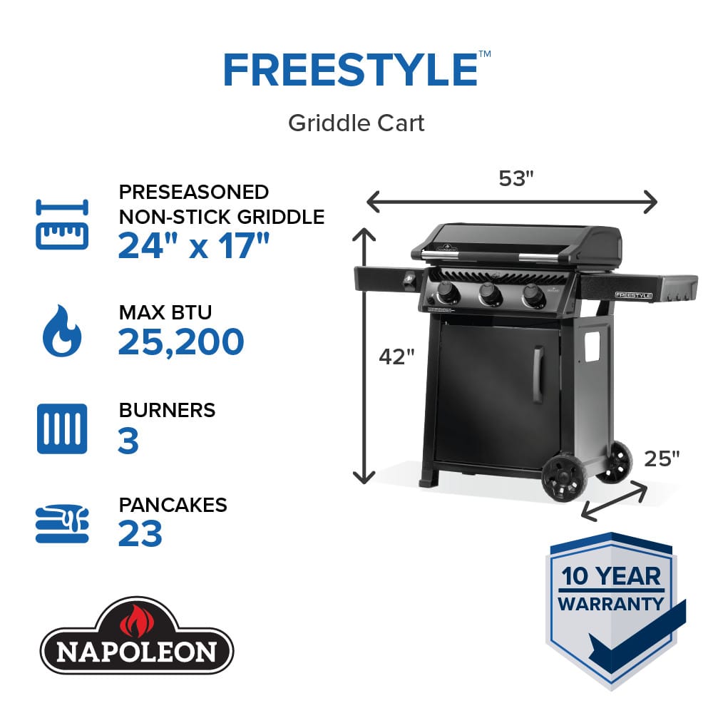 Napoleon Outdoor Cooking > Gas Grills > Griddle Napoleon Freestyle 24 Inch Griddle