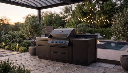 Napoleon Outdoor Cooking > Outdoor Kitchens > Islands Natural Gas Napoleon Matte Black Oasis Island