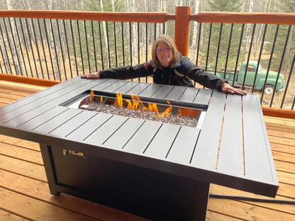 Napoleon Outdoor Living > Firepits > Gas Firepits Napoleon St Tropez 56" x 36" Rectangular Patioflame Fire Table