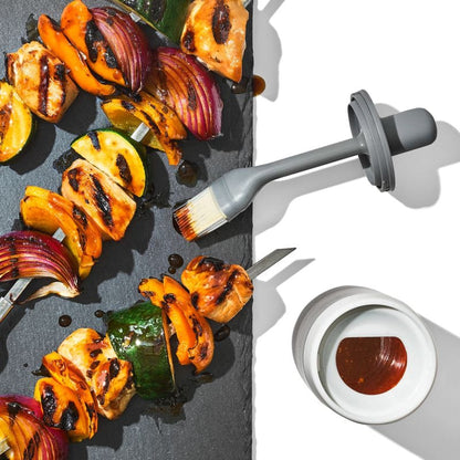 OXO Barbecue Accessories > Tools and Gadgets > Basting Brushes OXO Basting Brush & Bottle Set