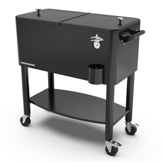 Permasteel Outdoor Living > Coolers Black Permasteel Retro Patio Cooler