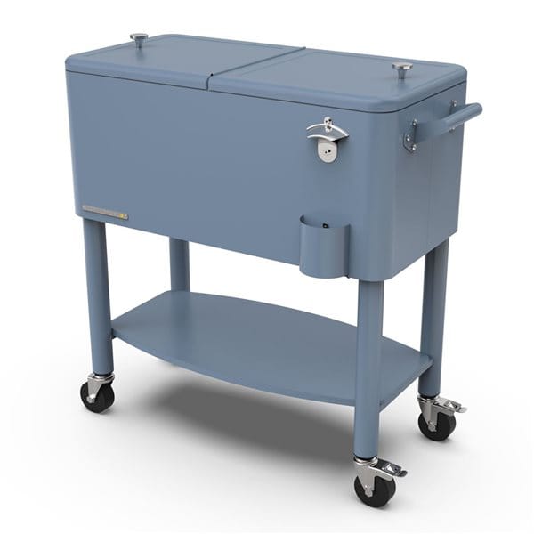 Permasteel Outdoor Living > Coolers Blue Permasteel Retro Patio Cooler