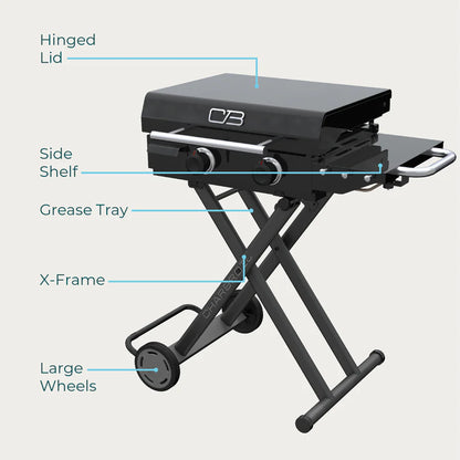 Charbroil 2 Burner Folding Cart Griddle