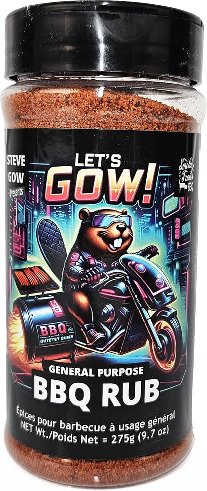Smoke Trails Barbecue Accessories > Food Prep > Sauces & Spices Smoke Trails Lets Gow All Purpose BBQ Rub - 9.7 oz
