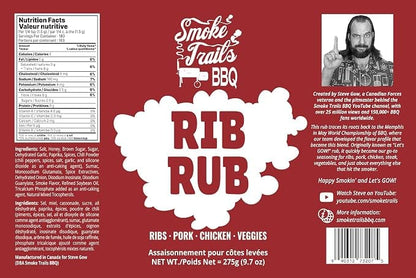 Smoke Trails Barbecue Accessories > Food Prep > Sauces & Spices Smoke Trails Rib Rub - 9.7 oz (Formerly Let's Gow)