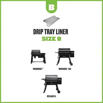 Traeger Barbecue Accessories > Cleanup & Maintenance > Grease Tray & Liners Traeger Drip Tray Liner Size B 5 Pack