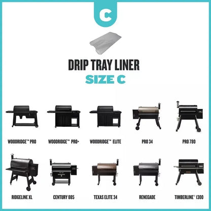 Traeger Barbecue Accessories > Cleanup & Maintenance > Grease Tray & Liners Traeger Drip Tray Liner Size C 5 Pack