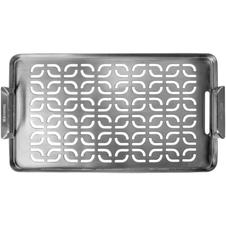 Traeger Barbecue Accessories > Grill Toppers > Pots & Pans Traeger ModiFIRE Fish and Veggie Stainless Steel Grill Tray