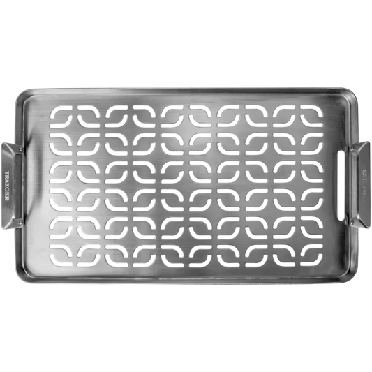 Traeger Barbecue Accessories > Grill Toppers > Pots & Pans Traeger ModiFIRE Fish and Veggie Stainless Steel Grill Tray