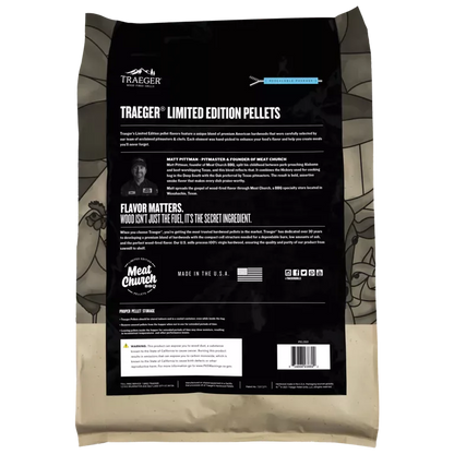 Traeger Wood & Charcoal > Smoke Pellets Traeger Pellets Limited Edition Meat Church Blend - 18lbs