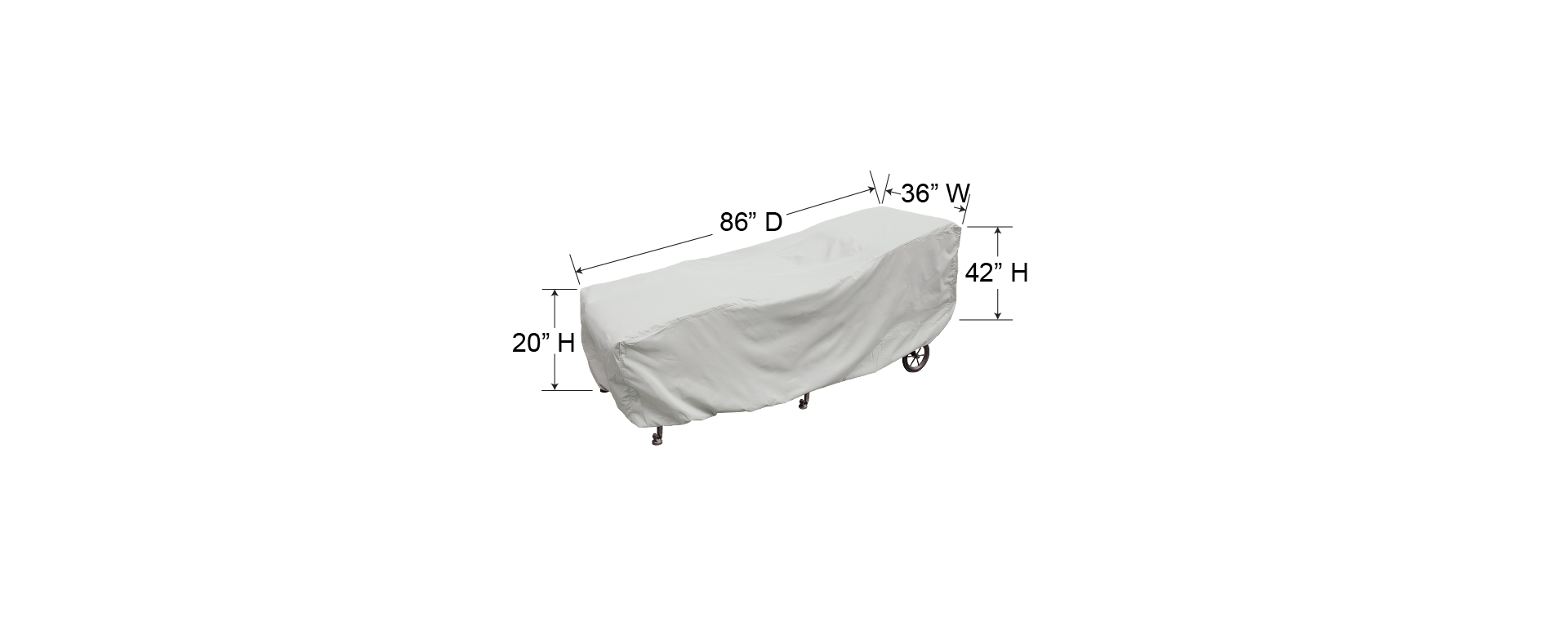 Treasure Garden Outdoor Living > Patio Accessories > Protective Covers Treasure Garden Chaise Lounge Cover