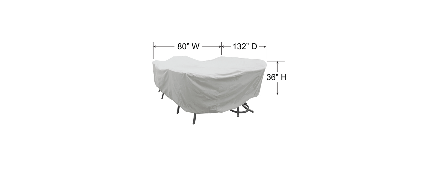 Treasure Garden Outdoor Living > Patio Accessories > Protective Covers Treasure Garden PFC596 Oval/Rectangle Table & Chairs Cover - Large
