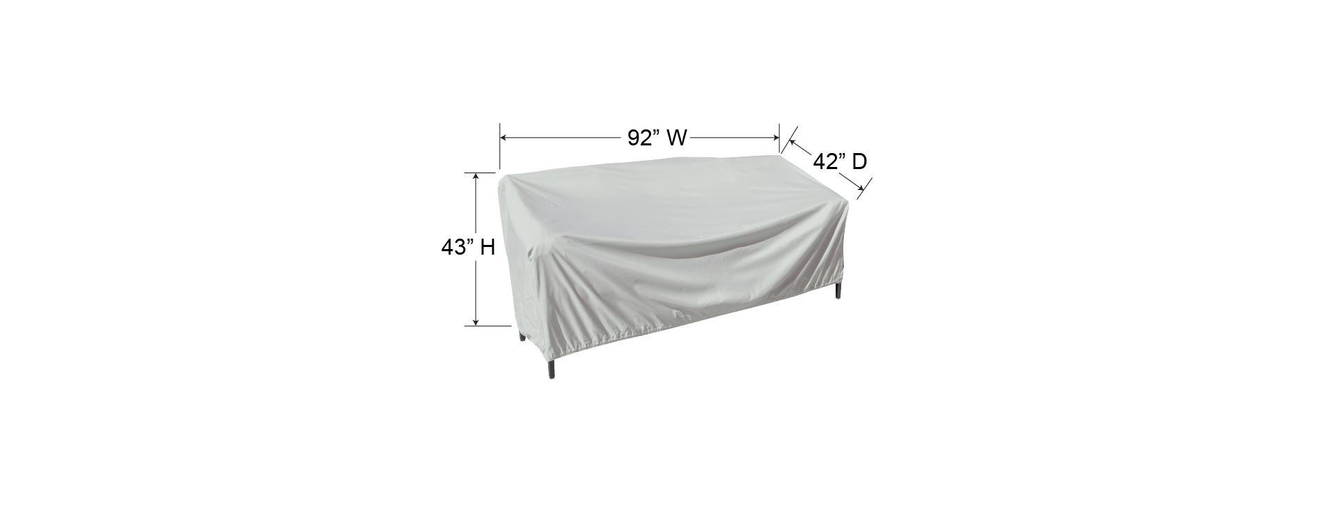 Treasure Garden Outdoor Living > Patio Furniture > Accessories > Covers Treasure Garden Sofa Cover - Extra Large