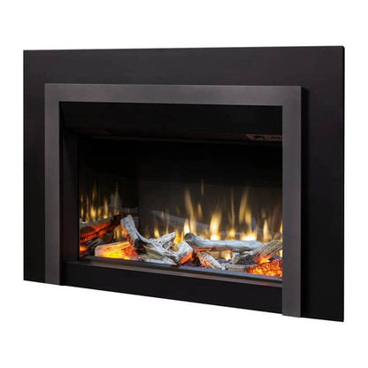 Valor Fireplaces > Electric Fireplaces > Insert Driftwood Logs / Clean Installation Kit / 3-Sided Backing Plate - Black Valor GE4 Electric Fireplace Insert