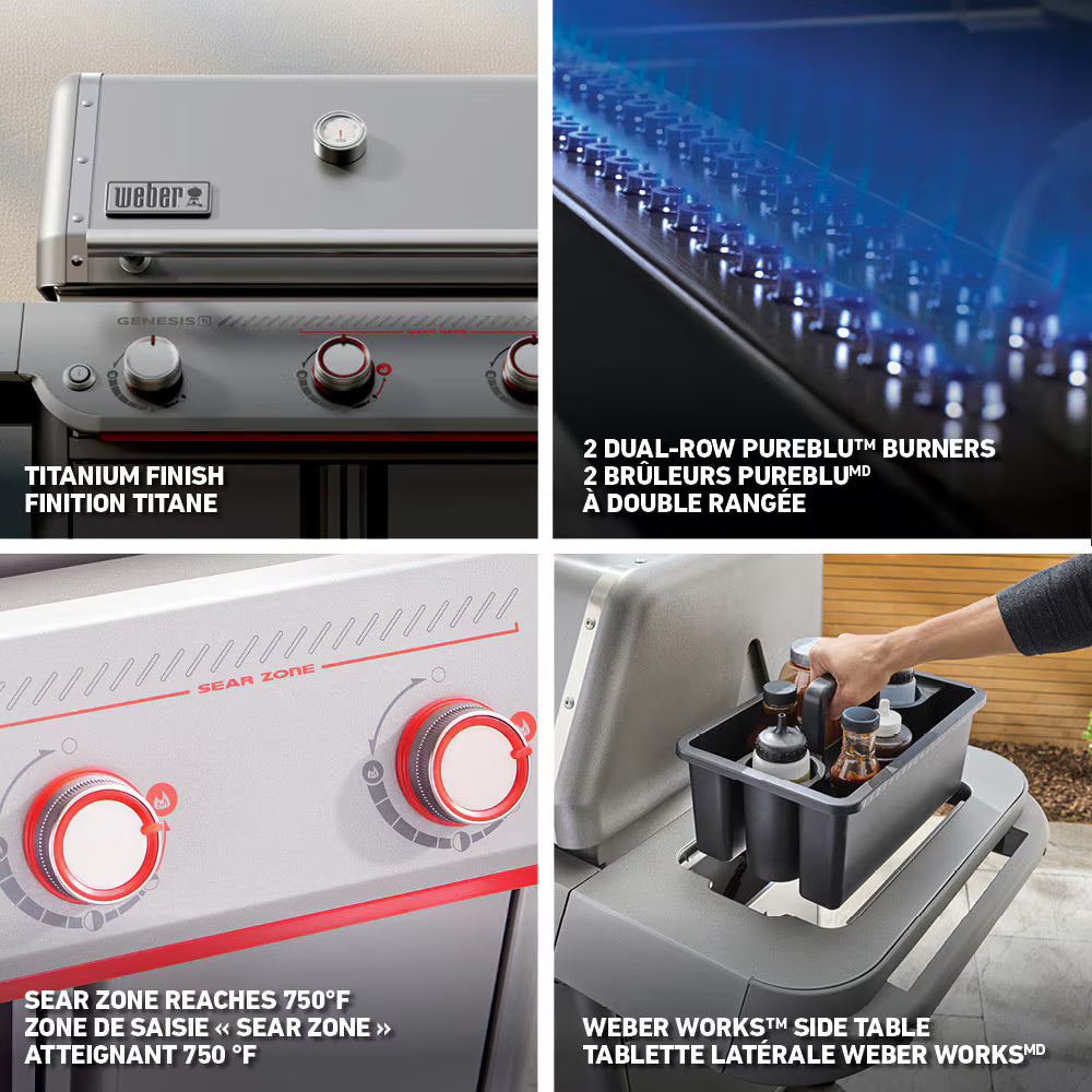 Weber Outdoor Cooking > Gas Grills > BBQs Weber Genesis E-325W Gas Grill Titanium Edition