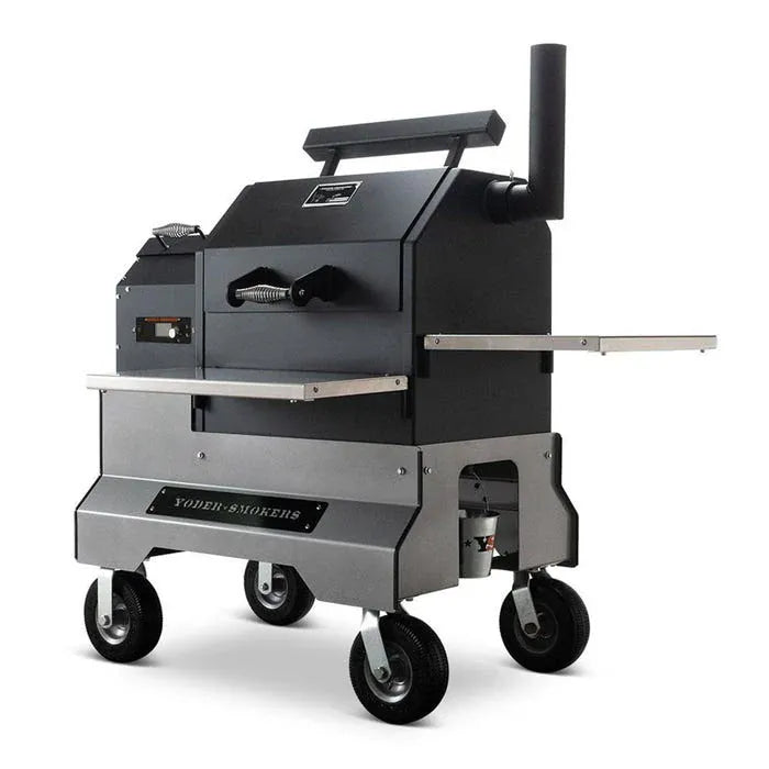 Yoder Outdoor Cooking > Smokers > Pellet Grills Silver Yoder YS480S Pellet Grill with Competition Cart