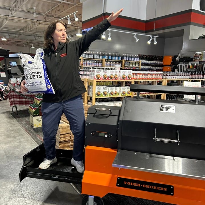 Yoder Outdoor Cooking > Smokers Yoder Smokers YS640S Competition Pellet Grill and Cart with Storage Drawer