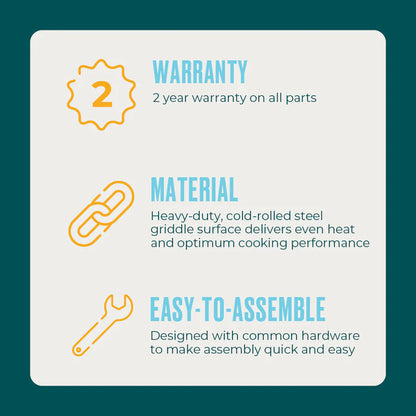Charbroil® 22" Performance Series Portable Tabletop 2 Burner Propane Gas Griddle