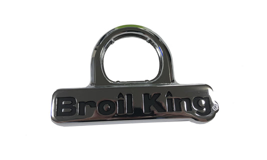 Broil King nameplate and temperature gauge holder.  Available at Barbecues Galore: Burlington, Oakville, Etobicoke & Calgary.