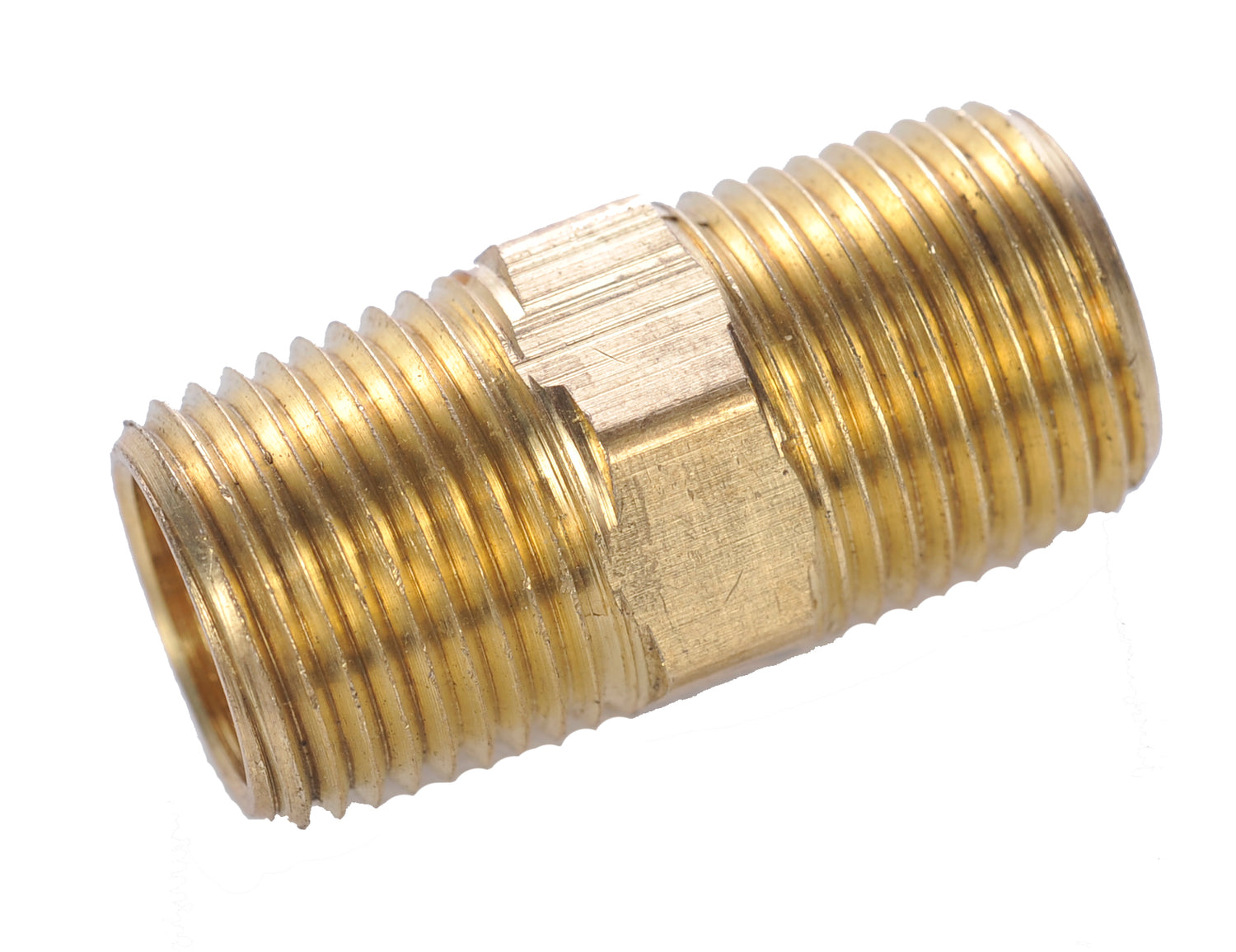 Brass Fitting - TMPTMP 3/8" Male to 3/8" Male Pipe Thread | Barbecues Galore Get it online or in store in Burlington, Oakville, Etobicoke, and Calgary