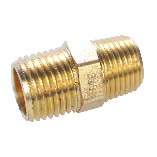 Brass Fitting - HMPHMP 1/2" Male to 1/2" Male Pipe Thread
