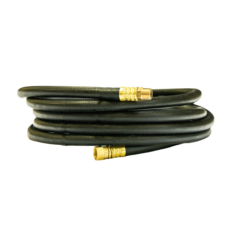 FEMALE FLARE AND MALE PIPE THREADED BRASS ENDS 3/8” NATURAL GAS / LIQUID PROPANE HOSE (CSA APPROVED) AT BARBECUES GALORE
