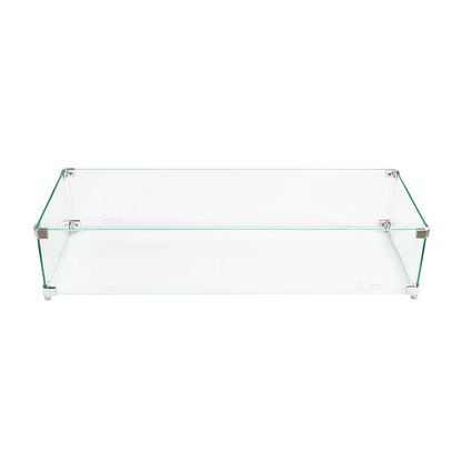1867 Outdoor Living > Firepits > Firepit Accessories 1867 - 13.25" x 36" Rectangle Glass Wind Guard