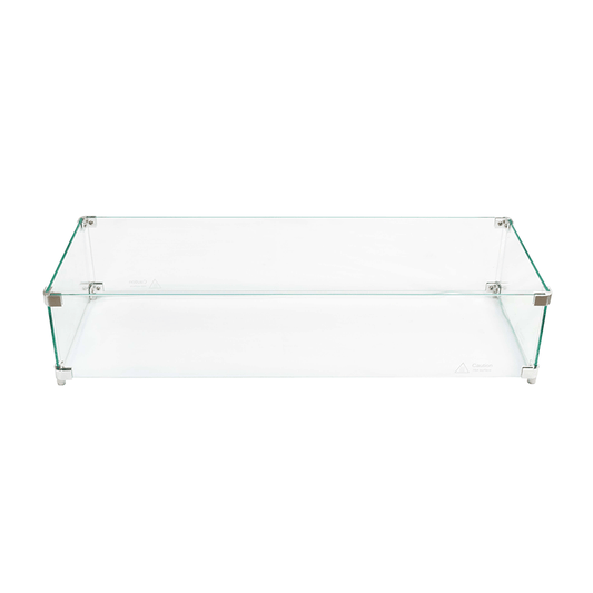 1867 Outdoor Living > Firepits > Firepit Accessories 1867 - 13.25" x 36" Rectangle Glass Wind Guard