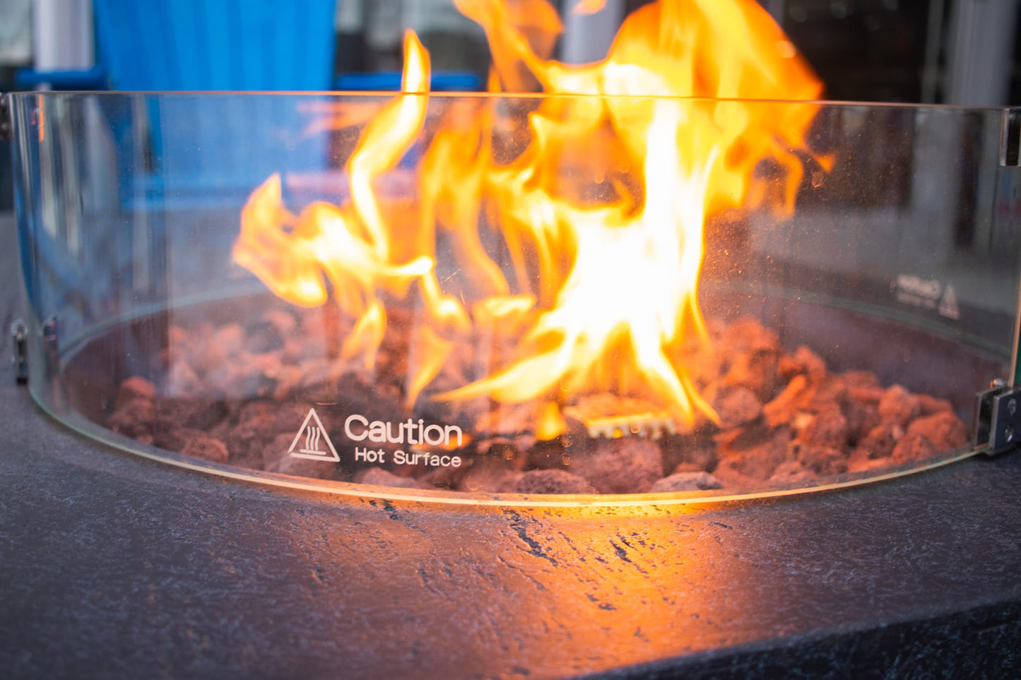 1867 Outdoor Living > Firepits > Firepit Accessories 1867 - 23.5" Diameter Round Glass Wind Guard