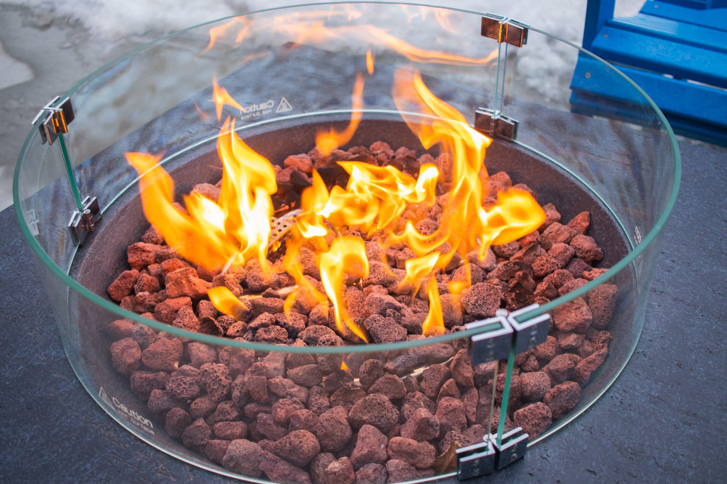 1867 Outdoor Living > Firepits > Firepit Accessories 1867 - 23.5" Diameter Round Glass Wind Guard