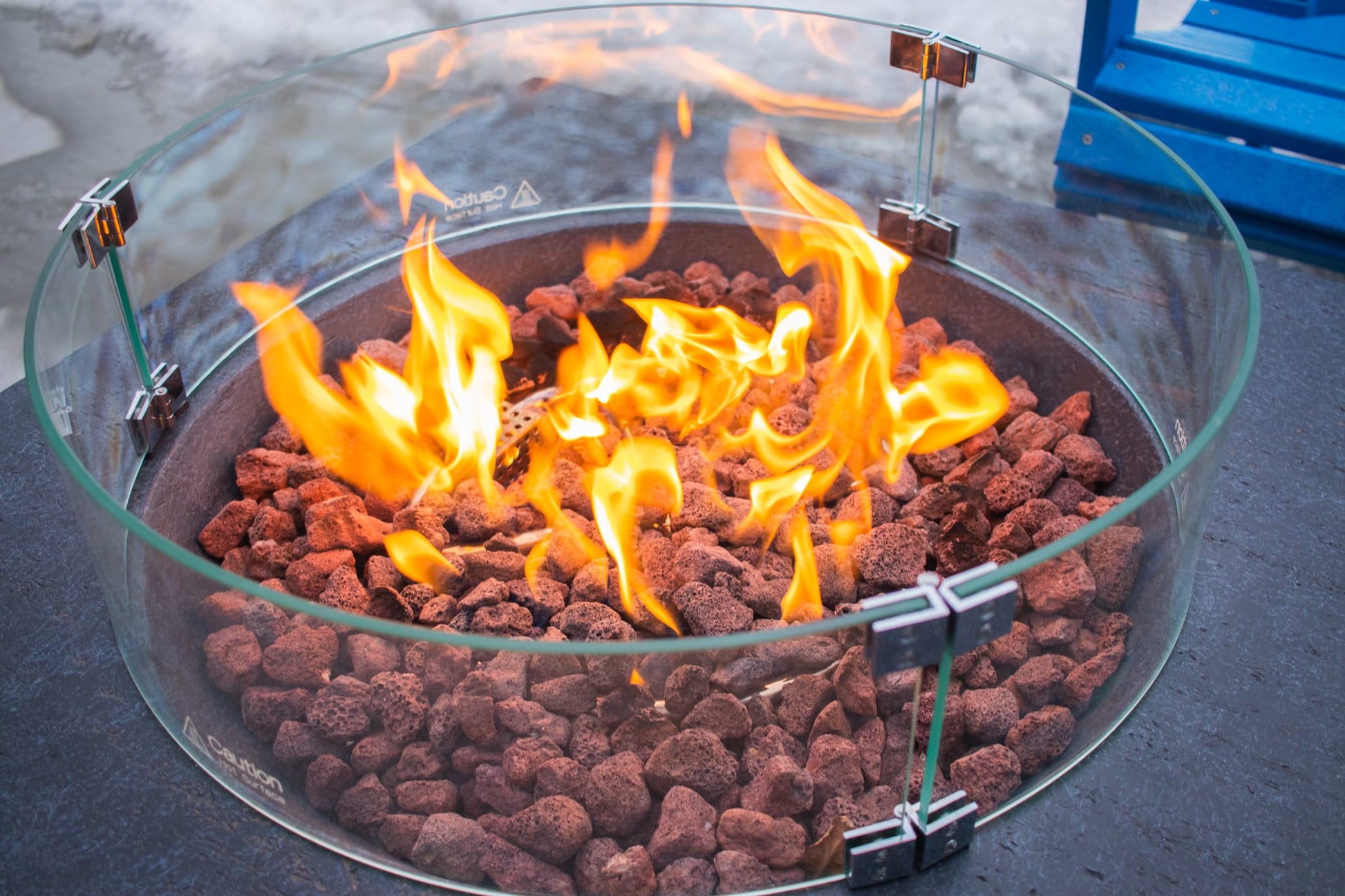 1867 Outdoor Living > Firepits > Firepit Accessories 1867 - 23.5" Diameter Round Glass Wind Guard