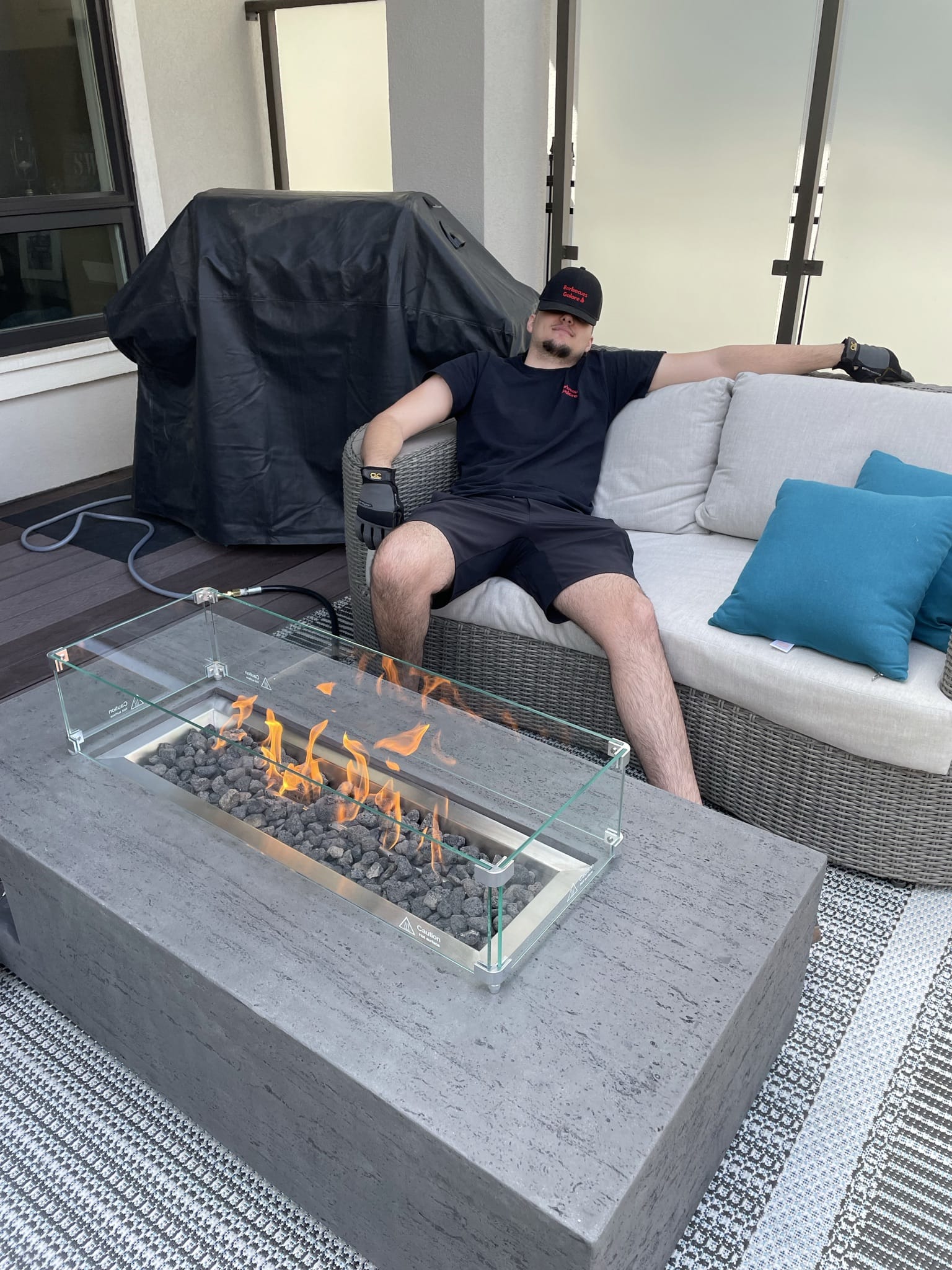 1867 Outdoor Living > Firepits > Gas Firepits 1867 Brannan Rectangular Fire Table