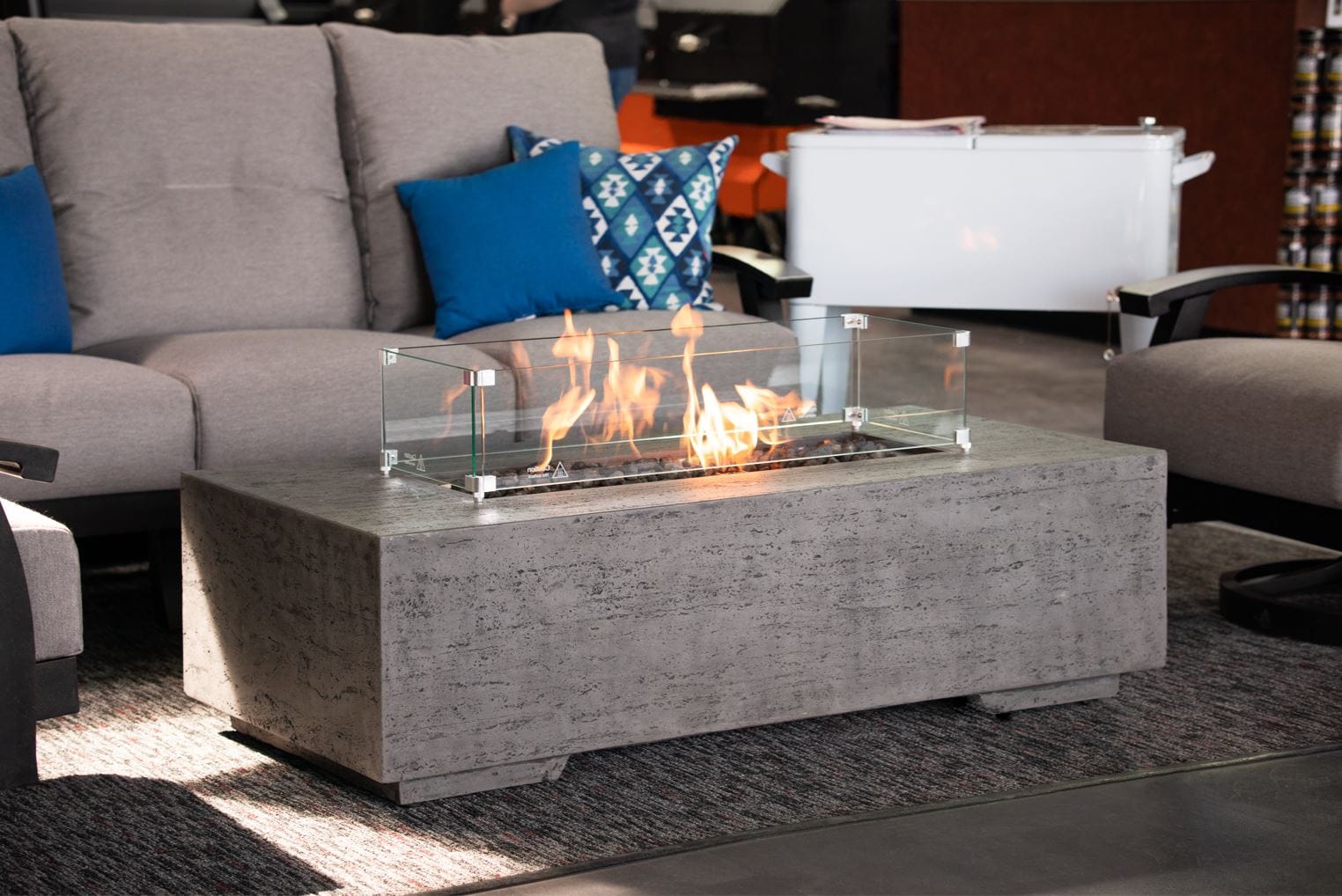 1867 Outdoor Living > Firepits > Gas Firepits 1867 Brannan Rectangular Fire Table