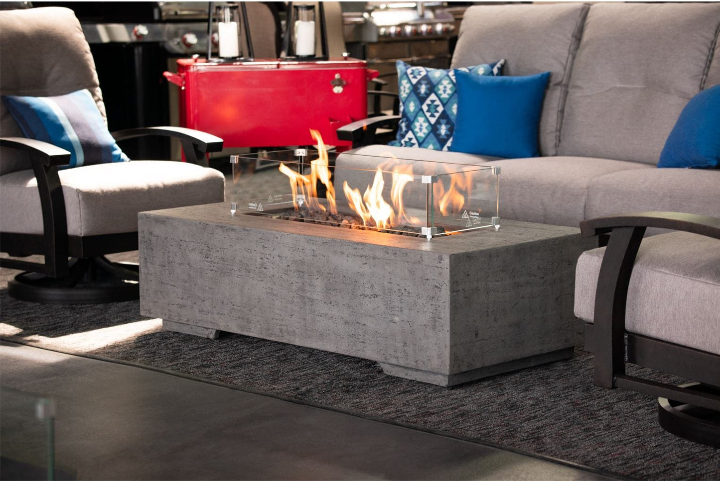 1867 Outdoor Living > Firepits > Gas Firepits 1867 Brannan Rectangular Fire Table
