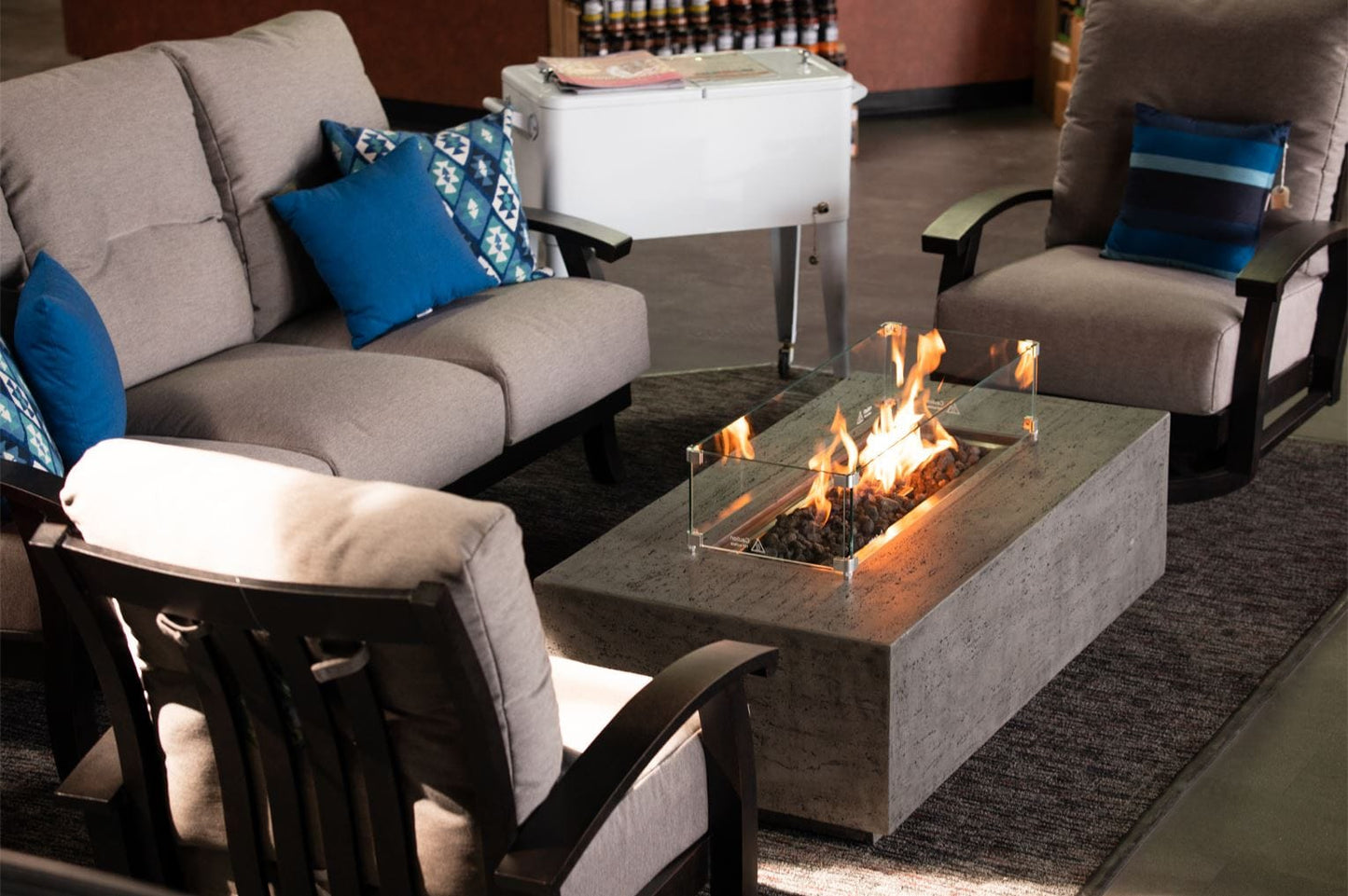 1867 Outdoor Living > Firepits > Gas Firepits 1867 Brannan Rectangular Fire Table