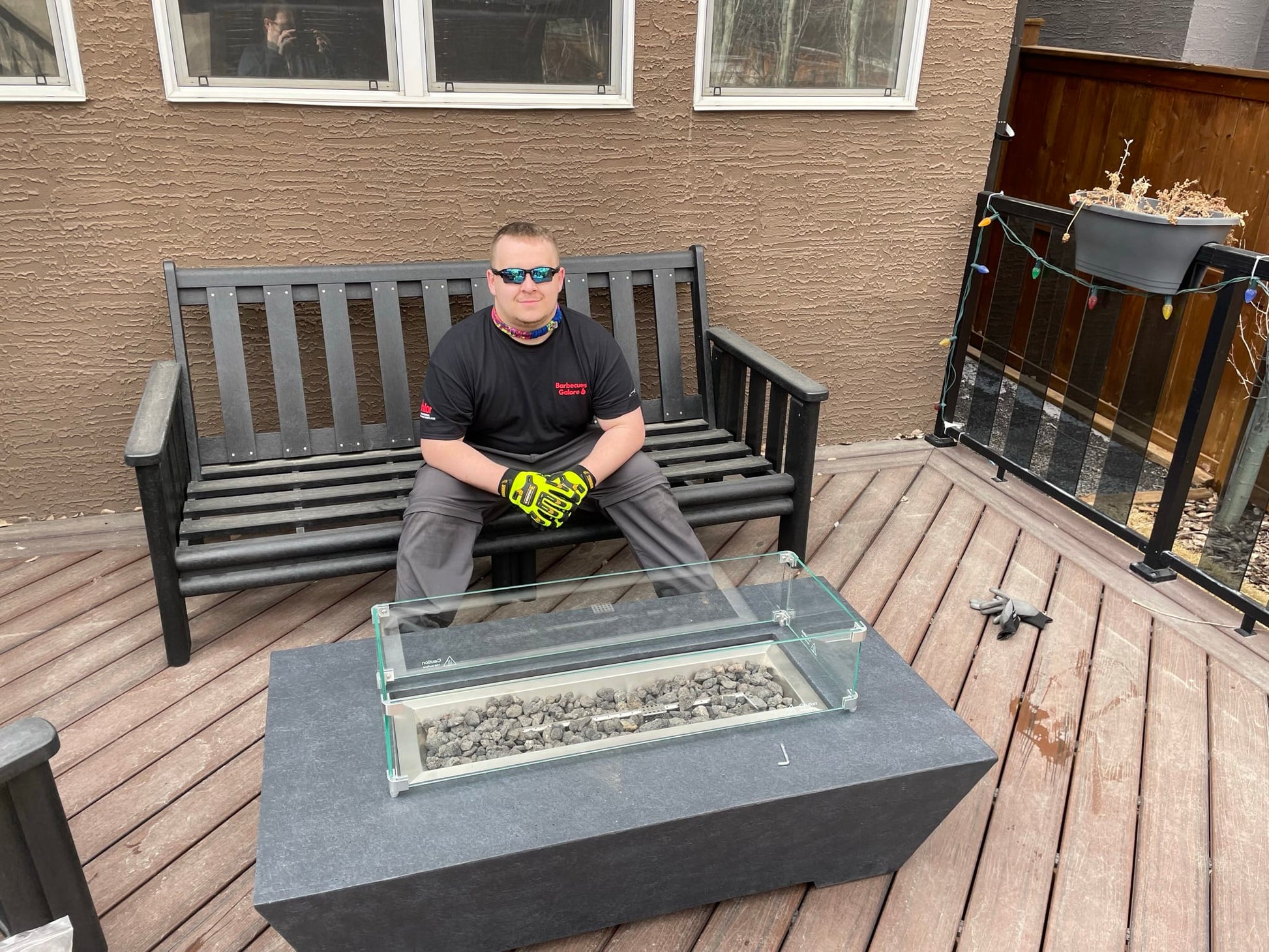 1867 Outdoor Living > Firepits > Gas Firepits 1867 The Sonny Trapezoid Fire Table