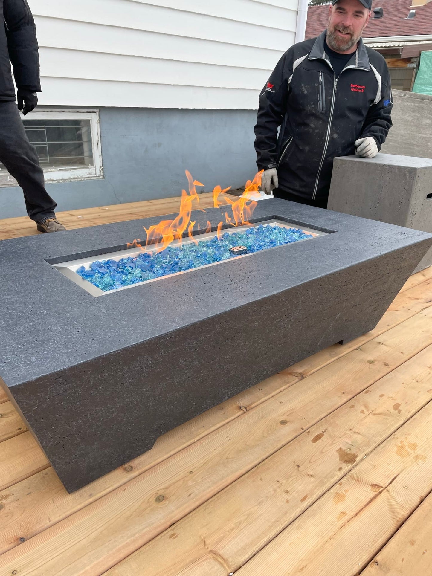 1867 Outdoor Living > Firepits > Gas Firepits 1867 The Sonny Trapezoid Fire Table