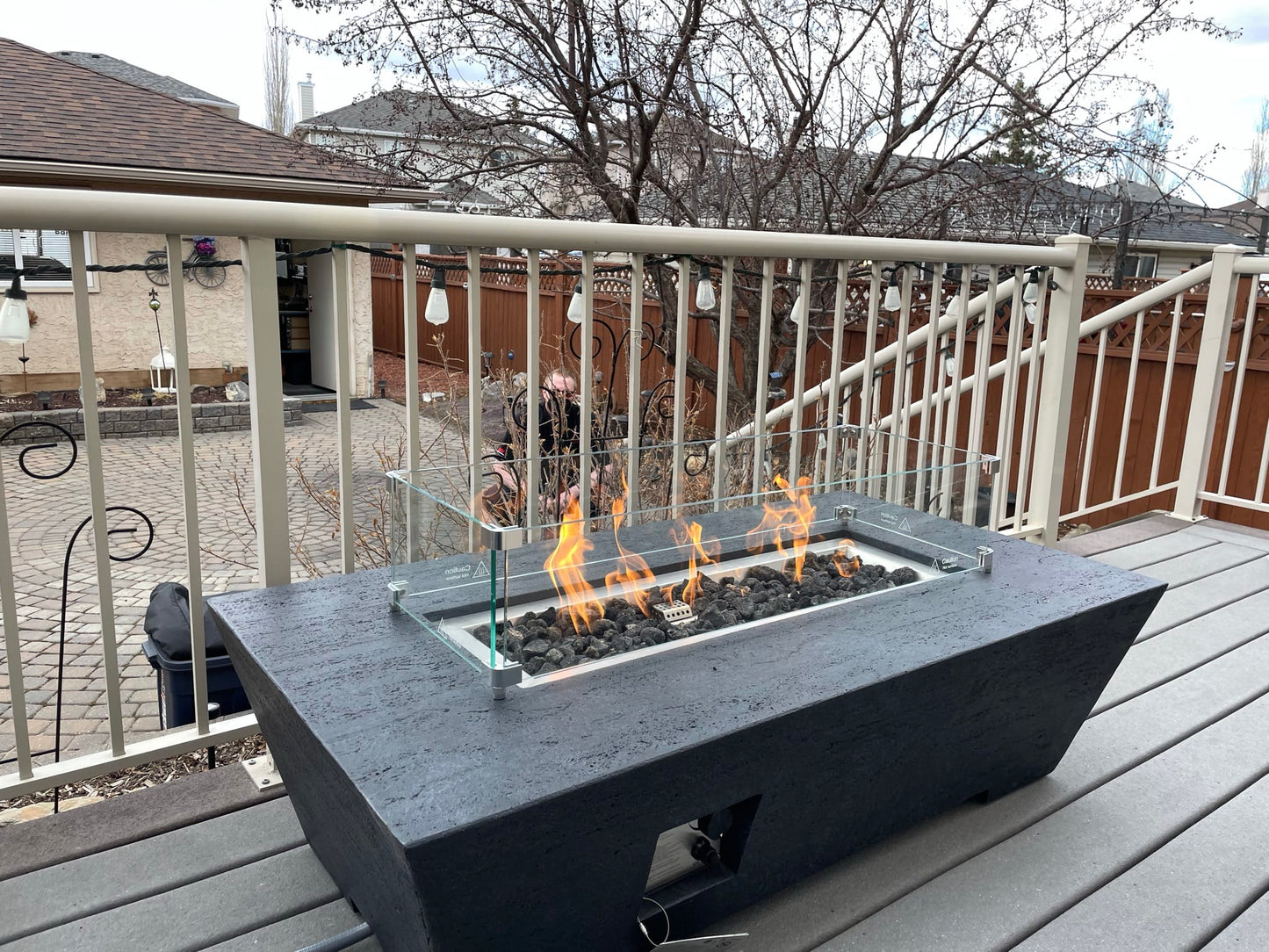 1867 Outdoor Living > Firepits > Gas Firepits 1867 The Sonny Trapezoid Fire Table