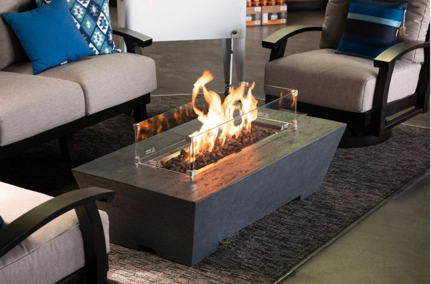 1867 Outdoor Living > Firepits > Gas Firepits 1867 The Sonny Trapezoid Fire Table