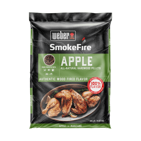 Weber Apple All-Natural Hardwood SmokeFire Pellets - 20 Lb. Bag